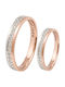 Maschio Femmina Eternity Wedding Rings Bicolour 14K
