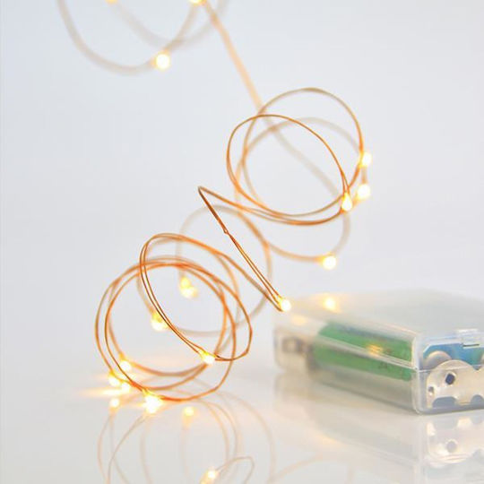 20 Lichterketten LED 1.9m. Warmes Weiß Batterie in Zeichenfolge 1Stück