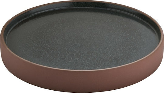 Playground Teller Untiefe Keramik Brown-Black mit Durchmesser 21cm