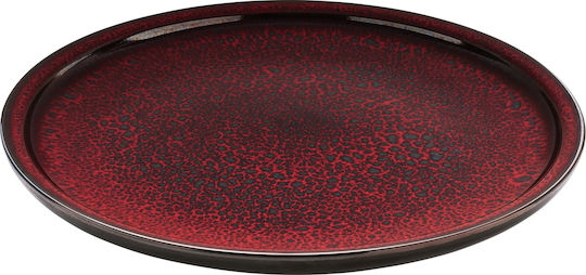 Playground Glow Teller Untiefe Keramik Rot mit Durchmesser 30cm