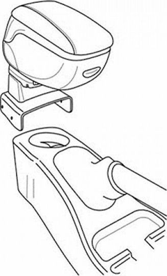 Lampa Car Armrest Mount for Ford Transit Connect 2002> Ford Connect Black