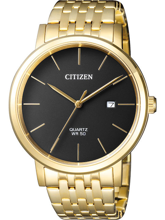 Citizen Ceas Bărbați 36mm Baterie Cu Brățară Aurie Din Oțel Inoxidabil
