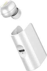 Ldnio MBT01 In-ear Bluetooth Handsfree Ακουστικό με Θήκη Φόρτισης Λευκό