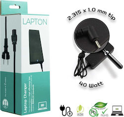 LaptOn Φορτιστής Laptop 40W 19V 2.1A για Asus με Αποσπώμενο Καλώδιο Τροφοδοσίας