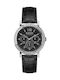 Versus by Versace Γυναικείο Ρολόι 38mm Χρονογράφος Μπαταρίας με Μαύρο Δερμάτινο Λουράκι