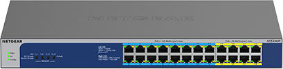 NetGear GS524UP Unmanaged L2 PoE+ Switch with 24 Gigabit (1Gbps) Ethernet Ports