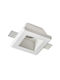 Aca Trimless Zoe Square Plaster Recessed Spot with Socket GU10 White 12x12cm.