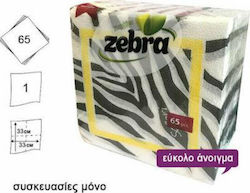 Zebra Safari 65 Χαρτοπετσέτες Zebra Safari 65 Χαρτοπετσέτες
