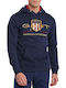 Archive Shield Sweatshirt with Hood Navy