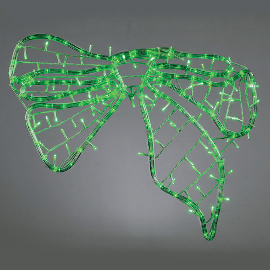 Aca Christmas Plastic Rope Light in Shape Bow Green 60x45x45cm