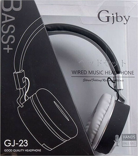 Gjby GJ-23 Ασύρματα / Ενσύρματα On Ear Ακουστικά Μαύρα