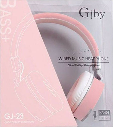 Gjby GJ-23 Ενσύρματα On Ear Ακουστικά Ροζ