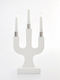 Eurolamp Christmas Wood White Battery Candle 38.5x17.5cm