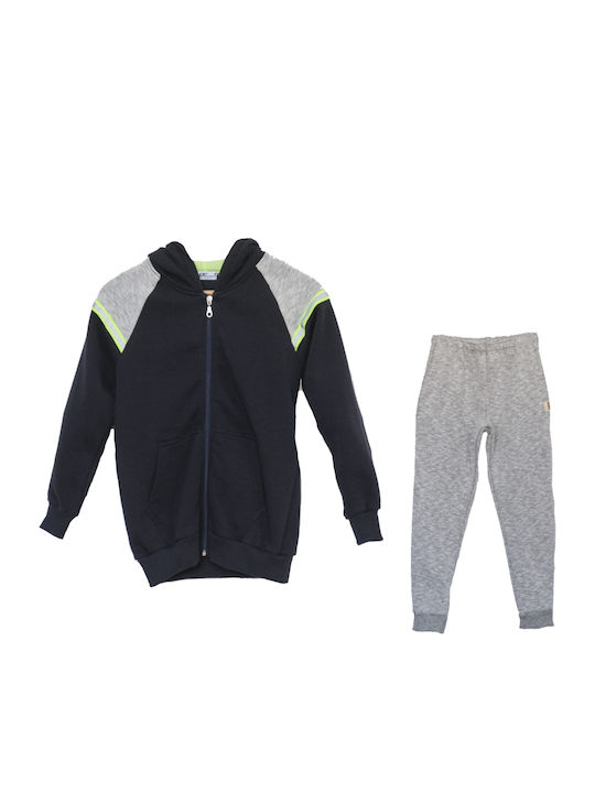 Nek Kids Wear Copilăresc Set de pantaloni de trening Albastru 2buc