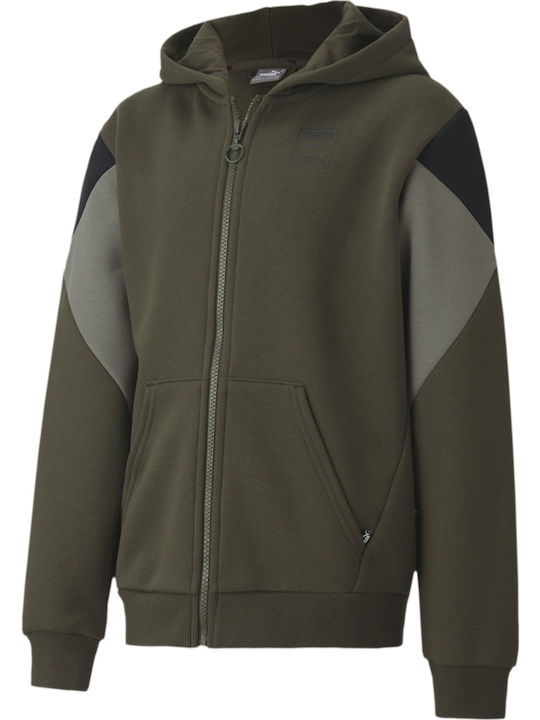 PUMA Αθλητική Παιδική Ζακέτα Φούτερ Fleece με Κ...