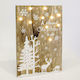 Eurolamp Christmas Wood Illuminated Frame Figure Beige Battery 40x27x5cm