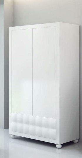 Eden Dulap Pentru Copii Cu Ușă Dublă Alb 101x54x178cm