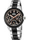 Festina Womens Watch 35mm Chronograph Battery With Silver Steel Bracelet