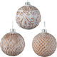 Zaros BL203 Christmas Glass Ball Ornament Gold 8x8cm 12pcs