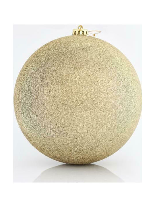 Eurolamp Χριστουγεννιάτικες Μπάλες Πλαστικές Χρυσές με Χρυσόσκονη 20εκ. 2τμχ