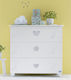 Birillo Baby Dresser with 3 Drawers White 94x50x92cm