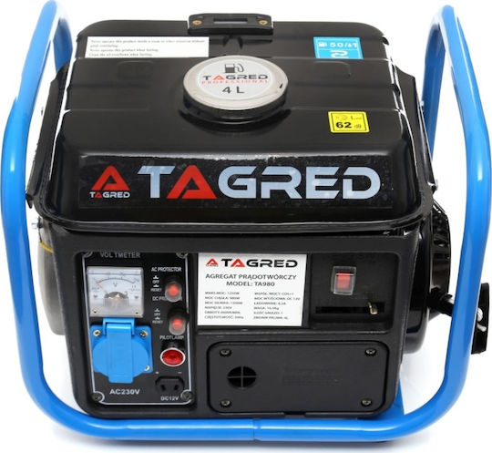 Tagred Generator electric monofazat 250W Generator Benzină (în patru timpi) Doi timpi cu Putere Maximă 1.23kVA