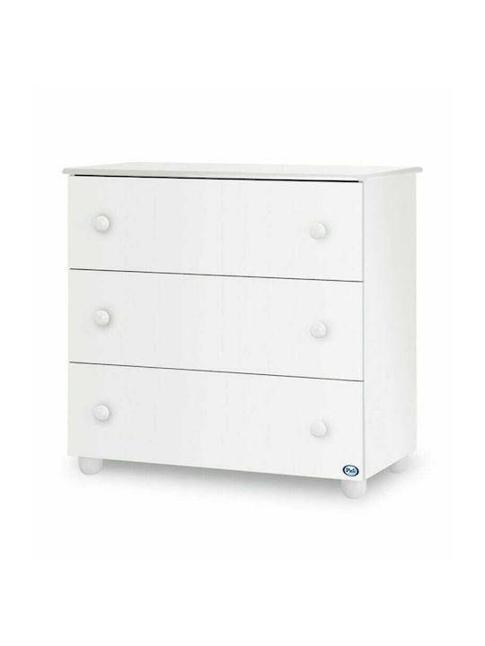 Eco Plus Baby Dresser with 3 Drawers White 94x50x92cm