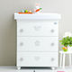 Birillo Baby Dresser with 3 Drawers White 76x45x90cm