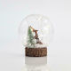 Christmas Snowball Illuminated 12x12x12cm Glass Ornament Deer 10 Led 12cm
