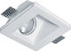 Viokef Ceramic Dalton Square Plaster Recessed Spot with Socket GU10 White 12x12cm. 1pcs