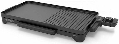 Black & Decker Griddle Tabletop 2200W Electric Grill with Adjustable Thermostat 49x27cm