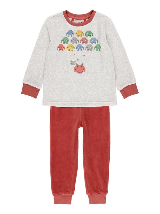 Boboli Kinder Schlafanzug Winterlich Samtig Gray