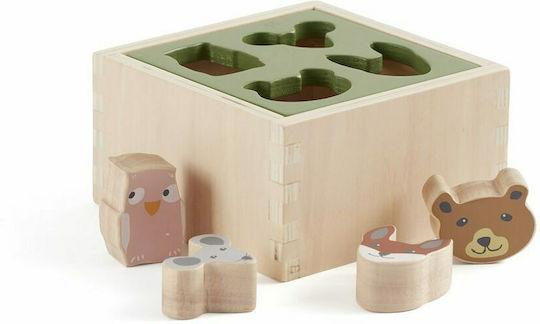 Kids Concept Παιχνίδι Ταξινόμησης Σχημάτων Παιχνίδι Ταξινόμησης Σχημάτων με Ζωάκια από Ξύλο για 12+ Μηνών