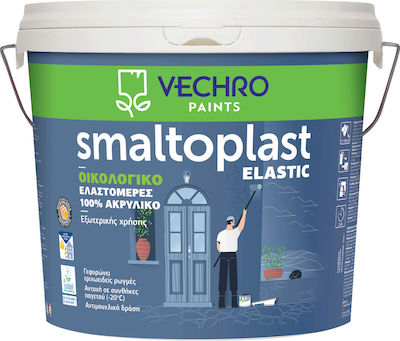 Vechro Smaltoplast Elastic Eco Πλαστικό Χρώμα Ακρυλικό Οικολογικό για Εξωτερική Χρήση 10lt