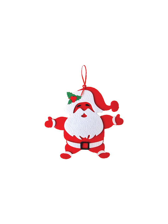 Christmas Fabric Santa Claus Ornament Red 22x20cm