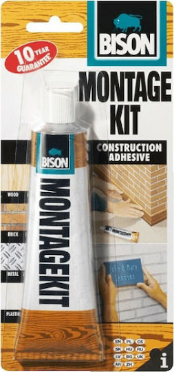 Bison Montagekit® Super Strength Течен Лепило за метали Високотемпературни Бежово 125гр 1бр