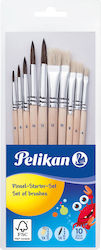 Pelikan Καλλιτεχνически Четки За Рисуване Starter Pi10 SB Комплект Четки 10 Бр