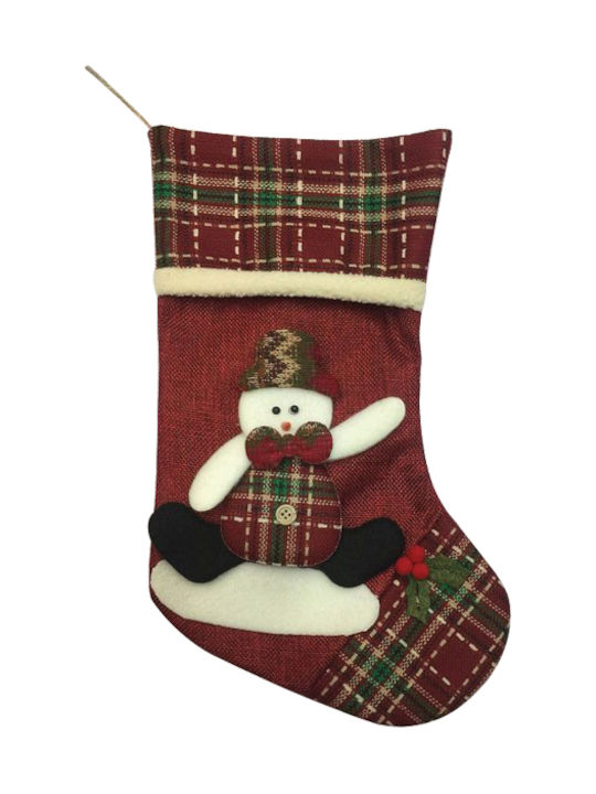 Christmas Fabric Boot Ornament Red 21x21cm