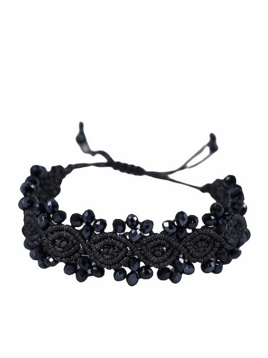 Lava - Anthracite macrame bracelet