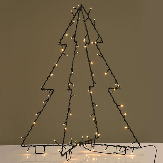 Christmas Decorative Illuminated Metal Tree 65cm IP44 Electric Black