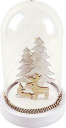 Aca Christmas Illuminated Decorative Jar with Reindeer 12x12x18cm Πλαστική 12x18cm