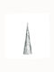 Christmas Decorative Illuminated Plastic Tree Cone 90cm IP20 Battery Silver Silver & White Sequin Cone Tree