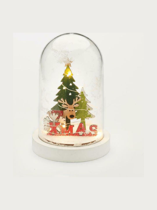 Christmas Illuminated Decorative Jar with Reindeer Plastic 19x11x19cm
