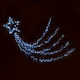 Aca Shooting Star Metal Illuminated Christmas Decorative Pendant Star 100x30x500cm