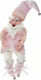 Iliadis Christmas Fabric Figure Elf Pink Height 65cm