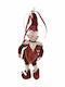 Iliadis Christmas Fabric Elf Figure Burgundy 30cm