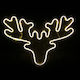 Aca De Crăciun Plastic Tub de lumină în Formă Ren Alb 60.5x42x42cm. Reindeer Head