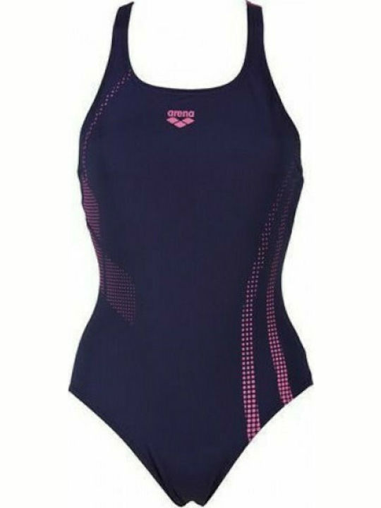 Arena Shadow Athletic One-Piece Swimsuit Navy Blue