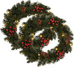 vidaXL Christmas Decorative Wreath Battery Powered 45cm 2pcs