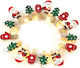 Santa & Tree 16 Weihnachtslichter LED 1.50für eine E-Commerce-Website in der Kategorie 'Weihnachtsbeleuchtung'. Warmes Weiß Batterie vom Typ Zeichenfolge mit Silbernes Kabel Aca
